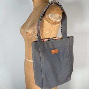 Vintage Burberrys Blue Label Canvas Checkered Mini Tote Bag